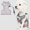 Adjustable Pet Vest Leashes Puppy Printed Harness Vest Dog Cat Leash Harness Bow Bell Breathable Mesh Cloth Dogs Pet Lead Leash BH1539 TQQ