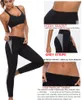 Ningmi neoprene sauna terno camisa longa camisa de manga longa + legging shaper corpo shaper seting mulheres controle calcinha calça calça treinador de cintura shapewear 201222