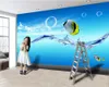 3d Современные обои 3d обои стена Картина Красочные рыбы шар Романтический пейзаж Декоративные 3d обои Mural