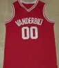 Custom Retro Steve Urkel 00 College basketbal jersey heren gestikt wit Rood Elk maat 2xS-5XL naam en nummer