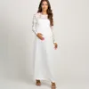 2020 Sonbahar Dantel Gebelik Elbise Uzun Kollu Annelik Elbise Hemşirelik Elbiseler Giysileri Artı Hamile Kadın Vestidos Bebek Duşları LJ201123