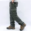 Pantalones para hombres Monos Cargo Multi Bolsillos Trabajo táctico Casual Pantalon Hombre Streetwear Ejército Pantalones rectos 296p