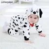 Dalmatian Cosplay Vestiti per bambini Passper Cartoon Puppy Dog Kigurumis Onesie Born Boy Girl Tuta Calda Halloween Costume 220307