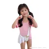 2022 Kids Princess One-Piece Badkläder Baby Girl Cute Princess Littlei Goose Ruffle Swimsuit Barn Spa Beach Badkost S2043