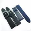 Cinturino in pelle di tela da 23 mm Cinturino con fibbia a molla in argento lucido da 20 mm per BP JB5000 5015 5085