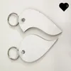 Liefde Hart 2 stks Sleutelhanger Liefhebbers Paar Sublimatie Blanks Sleutels Tags Wit Hout Tweezijdige Sleutel Gesp Telefoon Valentijnsdag Gift 2 3BD G2