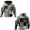 Men's Sweater Coat Spring Autumn Mens Hooded Stripe Thick Wool Zipper Male Cardigan Jumpers Coat Sweater X5P51