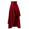 Women Skirt Medieval Retro Solid Gothic Court Lace Ruffled Multilayer Long Sleeve Color Autumn Winter Lolita Punk Skirts 19Oct27 201109