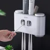 Automatische tandpasta dispenser badkamer accessoires set tandenborstelhouder set met 4 kopjes tandpasta squeezer tandenborstel opslag LJ201204