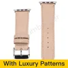 M Designer Watchbands Watch Strap 41mm 45mm 42mm 38mm 40mm 44mm Iwatch 1 2 3 4 5 6 7 Band Läderband Armband Mode Stripes