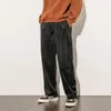 Pantaloni di velluto a coste uomo casual pantaloni larghi staight mens jogging pantaloni di velluto a coste di mezza età moda maschile autunno inverno pantalone