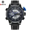 Mens Watch Leather Waterproof Quartz Watches Men Big Dial Analog Digital Man Military Sport Wristwatch Relogio Masculino