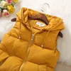 Plus la taille des femmes gilet veste d'hiver poche manteau à capuche chaud décontracté coton rembourré gilet femme mince gilet sans manches 201031