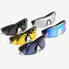 Colorful Bicycle Sunglasses Men Trendy Shade One Piece Big Goggles Outdoor Windproof Mirror Glasses Yellow Night Vision 5 Colors