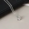 Exquisite 18K Gold Silver Plated Cubic Zirconial Crystal Cube Necklace for Women Girlfriend Ladies Bridal Wedding Jewelry Valentine's Day Gift Wholesale Price