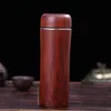 Bottiglie d'acqua in acciaio inossidabile 2 colori Tazze da tè con isolamento a doppia parete Tazze thermos in legno con motivo stampato in bambù CCE12953