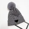 Hot sale Kids Adults Thick Warm Winter Hat For Women Soft Stretch Cable Knitted Pom Poms Beanies Hats Women's Skullies Beanies Girl Ski Cap