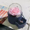 Decorative Flowers & Wreaths Acrylic Box Preserved Rose Eternal Forever Roses Jewelry Valentine Gifts For Girlfriend Mother Women