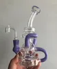 New dab rig Design Hookah Bong pink purple green High quality Water Pipes Bucket Oil Rigs Dab Tyre Perc 14.4mm Male joint Definitely recommend