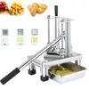 Machine manuelle de découpe de frites, coupe-bande de pommes de terre, légumes, carottes, Chips, poussée manuelle, lame de hachoir