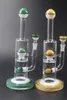 Bongs de água de duas camadas Bongs Dab Aplogas de petróleo de fumar tubos de cachimbo tobacco 14mm articulação feminina