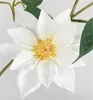 가짜 등반 클레 마티스 (3 헤드 / 조각) 29.53 "웨딩 홈 장식 인공 꽃을위한 legth 시뮬레이션 로터스 꽃