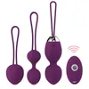 2022 Kegel toy10 Speed ​​Vibrateur Balls Ben wa ball G Spot Vibrateur Télécommande sans fil Vaginal serrer Exercice sexe pour les femmes Q08090736