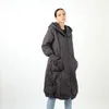 Piumino da donna Parka Cappotto caldo lungo plus size Cotone femminile con cappuccio di grandi dimensioni Piumino trapuntato Abiti da ufficio 3501 201214