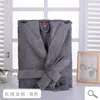 Män badrock bomull huva vinter tjock varm handel fleece nattkläder el spa herrrockpar kimono mantel lång nattklänning 201109