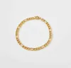 2021 Most Popular Jewelry Stainls Steel 18k Gold Figaro Chain Bracelet For women
