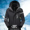 Men Woman Winter Autumn 3 in 1 Jackets Ski Camp Climb Trekking Fish Hike Cycle Waterproof Outdoor Coat Oversize Male Female 201128