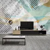 Anpassad väggmålning Tapet Nordic Modern Abstrakt 3D Geometrisk Fjäder Fresco Vardagsrum TV Bakgrund Väggdekoration Papel de Parede