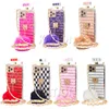 Parfymflaskediamanttelefonfodral för iPhone 12 61 67 54 tum IP11 Fur Ball Diamond Phone Case Cover8255169