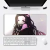 Stor 60x30cm Anime Musmatta Demon Slayer Kimetsu Nej Yaiba Gaming Mousepad Gamer Locking Edge Otaku Laptop Dator Matta LJ201031