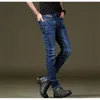 Chegada nova boa qualidade homens estiramentos jeans em vendas quentes longas comprimento frete grátis 201120