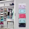 10 Pocket Handbags Storage Bag Ox Hanging Storage Organizer Fashion Ladies Shoe Bag Organizer Dustproof Storage Bag Y200714