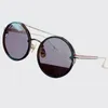 Vintage Fashion Round Femmes Brand Design Acetate Crame de soleil Lunettes Luxury Men Men Eyeglass avec Box Original UV400 311Z