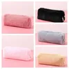 Kalem Kutusu Sevimli Katı Renk Peluş Kalem Kutusu Için Öğrenci Kalem Çantası Kırtasiye Pencilcase Kawaii Okul Malzemeleri WVT0080