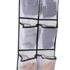12 Large Mesh Pockets Hanging Shoe Organiser Rack Tidy Storage Box Hanging Bags Wall Bag Room Shoes Slippers Storage 201109