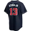 13 Ronald Acuna Jr. Dansby Swanson Baseballtrikot Matt Olson Ozzie Albies Austin Riley Dale Murphy Travis d'Arnaud Orlando Arcia Max Fried Marcell Ozuna Jones