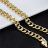 Goudkleur 7 mm Cubaanse link Flat Chain Anklet for Women Men Curb Chain Enkle Bracelet for Women Men 9 10 11 inch T2009018978080