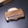 Neue modische grüne Sandelholzpocket Bart Haarkämme 2 Größen handgefertigt natürlicher Holzkamm 1PC Fashion Wooden Comb6969261