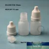 100 pz/lotto Promozione 8 ml di Plastica Occhi Flacone Contagocce PET Liquido Contagocce Vaso di Medicina 8g Tappo Bianco Diametro 19mm X Altezza 51mm