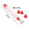 4 Nozzle Cake Decorating Flower Pen Chocolade Crème Jam Geperzeld Pistool Spuit Gebak Cookie Schilderij Schrijven Bakken Tool Silicone 20220111 Q2