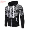 Siteweie Sport Jacket 남자 가을 캐주얼 스웨트 셔츠 패션 자켓 남자 인쇄 지퍼 후드 코트 남자 의류 남자 재킷 g398 201127