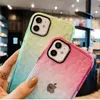 3D Diamond Gradient Color Design Clear Phone Cases Pour Iphone 13 12 11 Mini Pro Max X XR 8 7 6 Plus Antichoc Soft TPU Back Covers