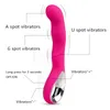 Sex Toy pour femmes Vibromasseur de masturbation féminine rechargeable par USB, clitoris et point G Orgasm Squirt Massager AV Bâton vibrant Dildo Y200422