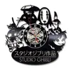 Studio Ghibli Totoro Wall Clock Clock Cartoon My Neighbor Totoro Vinyl Records Clocks Wall Watch Home Decord Decord Gift for Children Y2480
