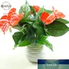 1Bunch Yapay Çiçek Sahte Anthurium Buketi Bonsai Düğün Düzenleme Noel Ev Dekorasyon