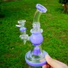 Piramit Tasarım Heady Cam Bongs Kısa enseden Ağızlık Su Boruları 7 inç Wax Yağı Cam Dab Kuleleri Mor Yeşil Bong